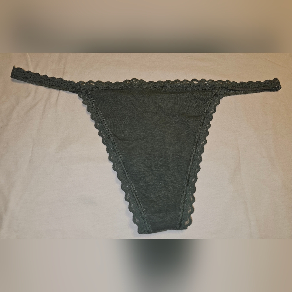 Victoria's Secret Gray Lace Trim Panties